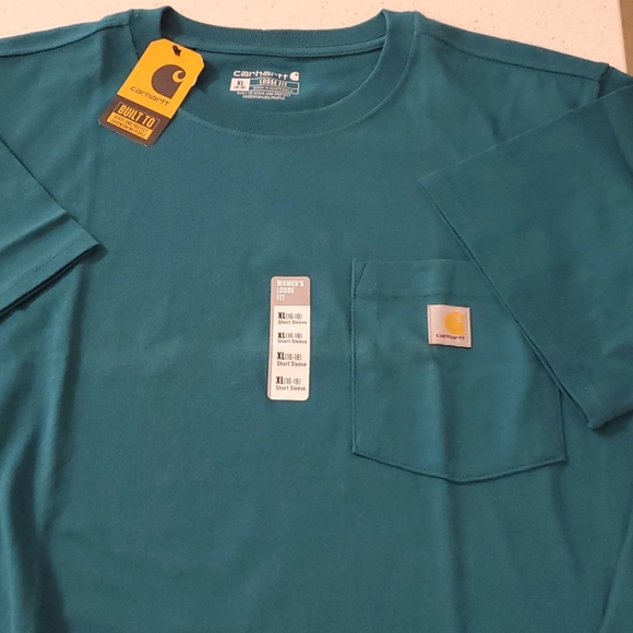 Carhartt Women’s Loose Fit Heavyweight Short-Sleeve Pocket T-Shirt XL - Picture 2 of 5